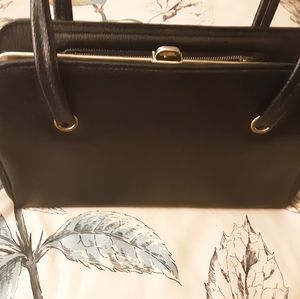 VINTAGE Kelly style  Black bag Purse